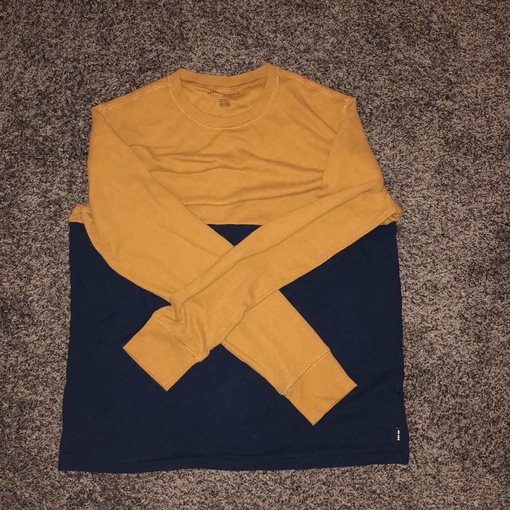 American Eagle Color Block Longsleeve Tee